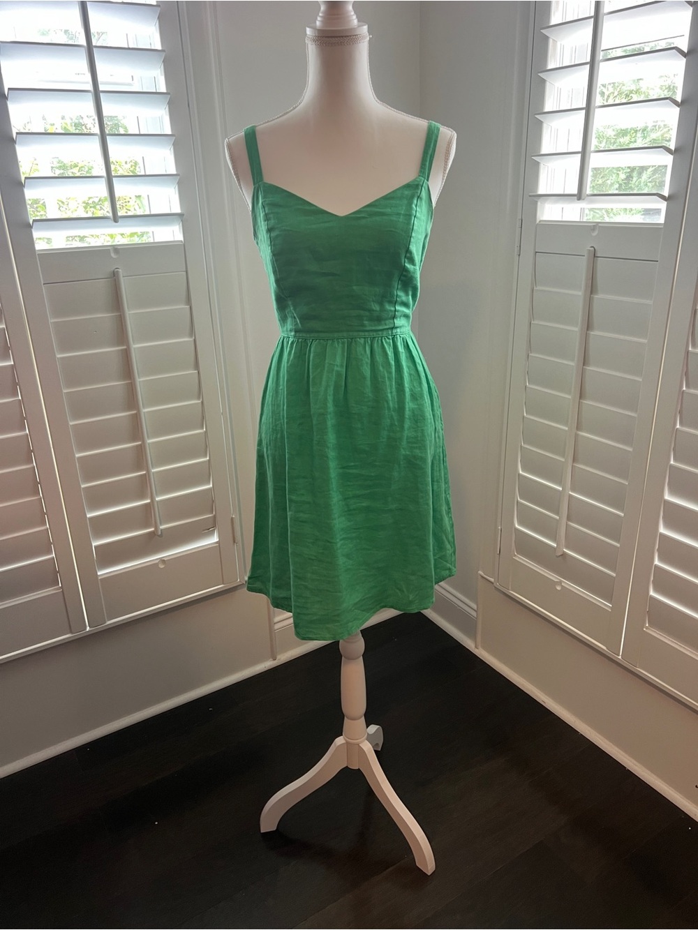 Cynthia Rowley Green Linen Mini Dress